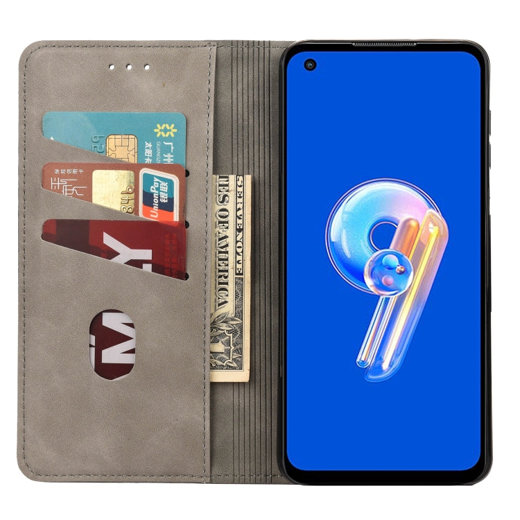 For Asus Zenfone 9 Skin Feel Splicing Leather Phone Case