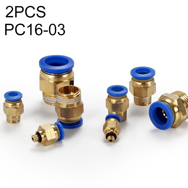 PC16-03 LAIZE 10pcs PC Male Thread Straight Pneumatic Quick Fitting Connector