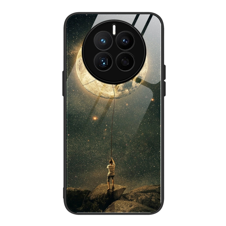 For Huawei Mate 50 Colorful Painted Glass Phone Case