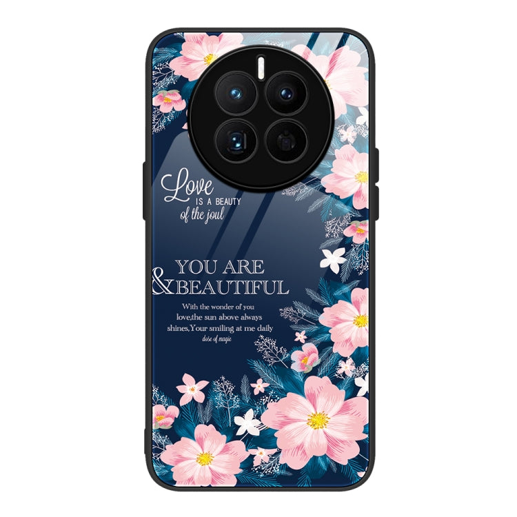 For Huawei Mate 50 Colorful Painted Glass Phone Case