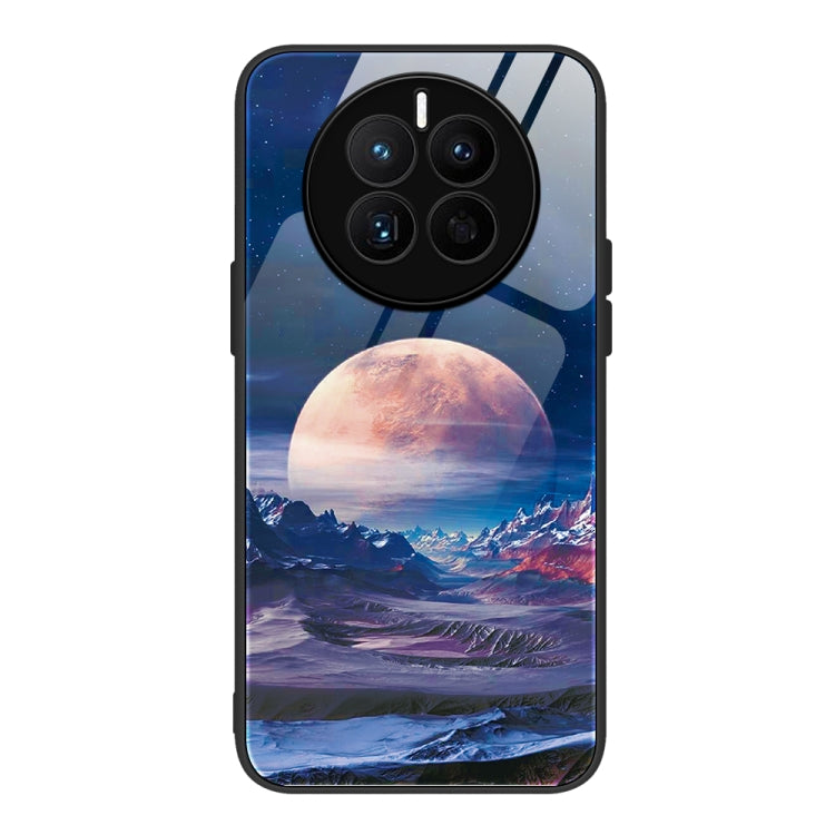 For Huawei Mate 50 Colorful Painted Glass Phone Case