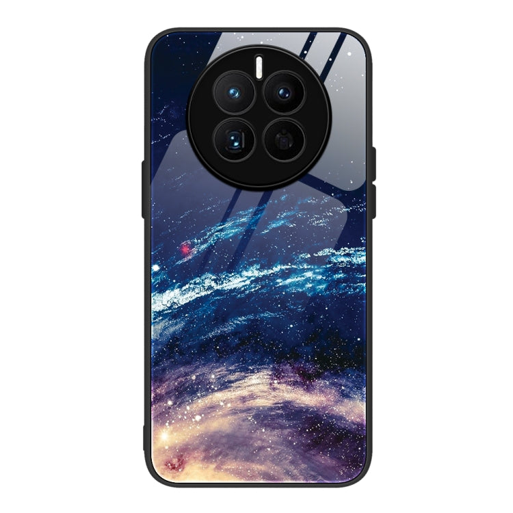 For Huawei Mate 50 Colorful Painted Glass Phone Case