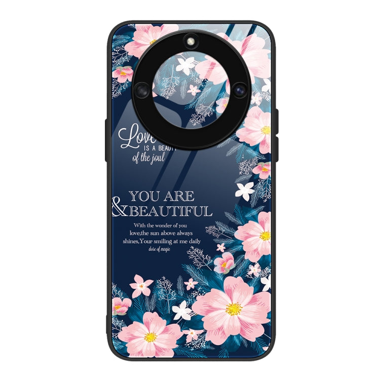 For Honor X40 Colorful Painted Glass Phone Case