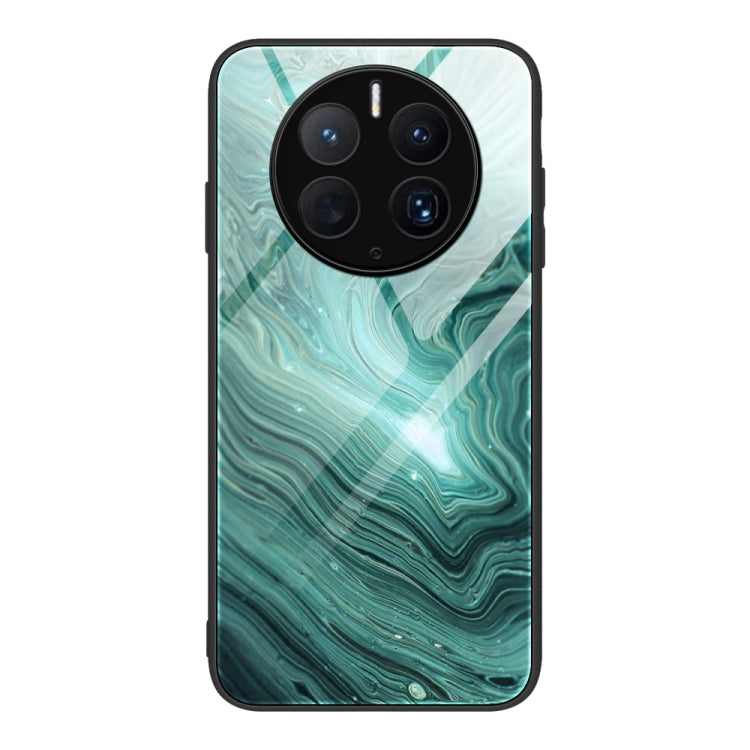 For Huawei Mate 50 Pro Marble Pattern Glass Protective Phone Case