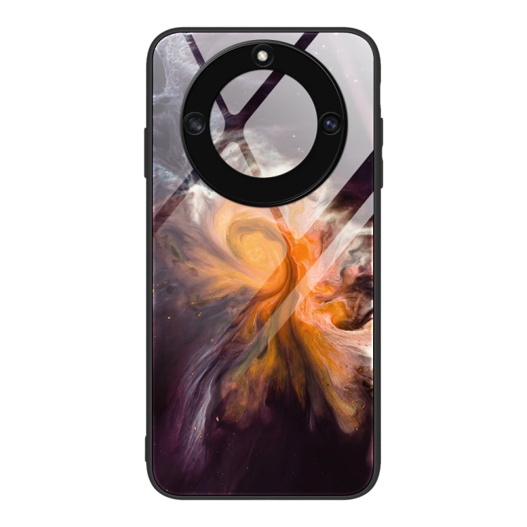 For Honor X40 Marble Pattern Glass Protective Phone Case