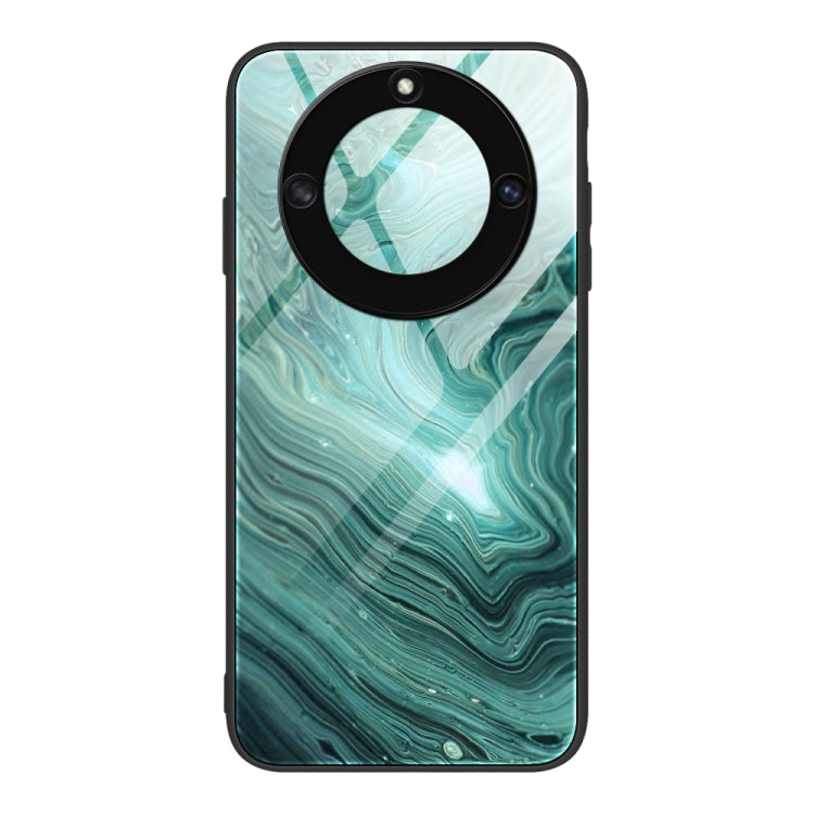 For Honor X40 Marble Pattern Glass Protective Phone Case