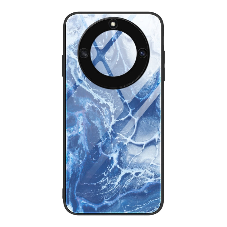 For Honor X40 Marble Pattern Glass Protective Phone Case