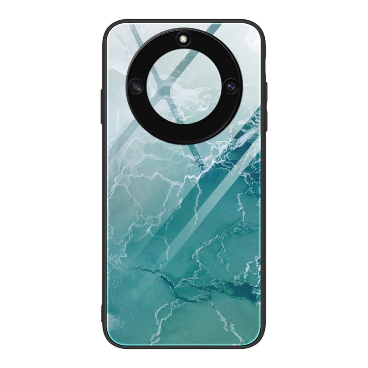 For Honor X40 Marble Pattern Glass Protective Phone Case