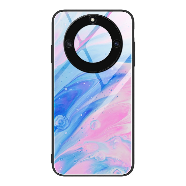 For Honor X40 Marble Pattern Glass Protective Phone Case