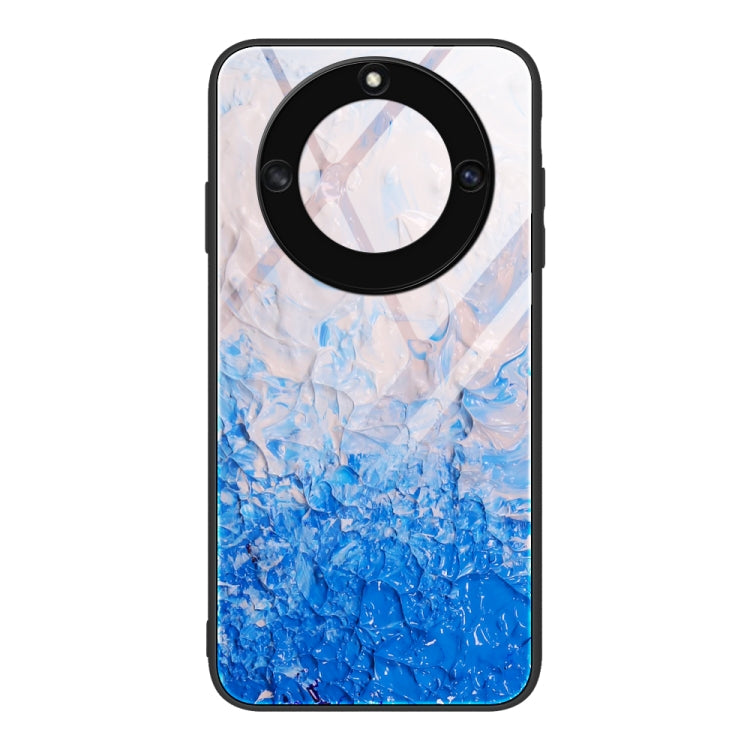 For Honor X40 Marble Pattern Glass Protective Phone Case