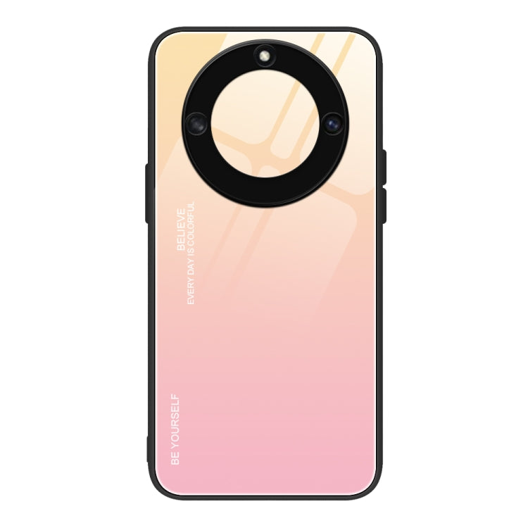 For Honor X40 Gradient Color Glass Phone Case