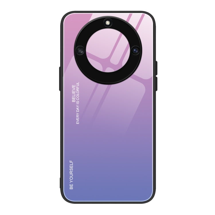 For Honor X40 Gradient Color Glass Phone Case