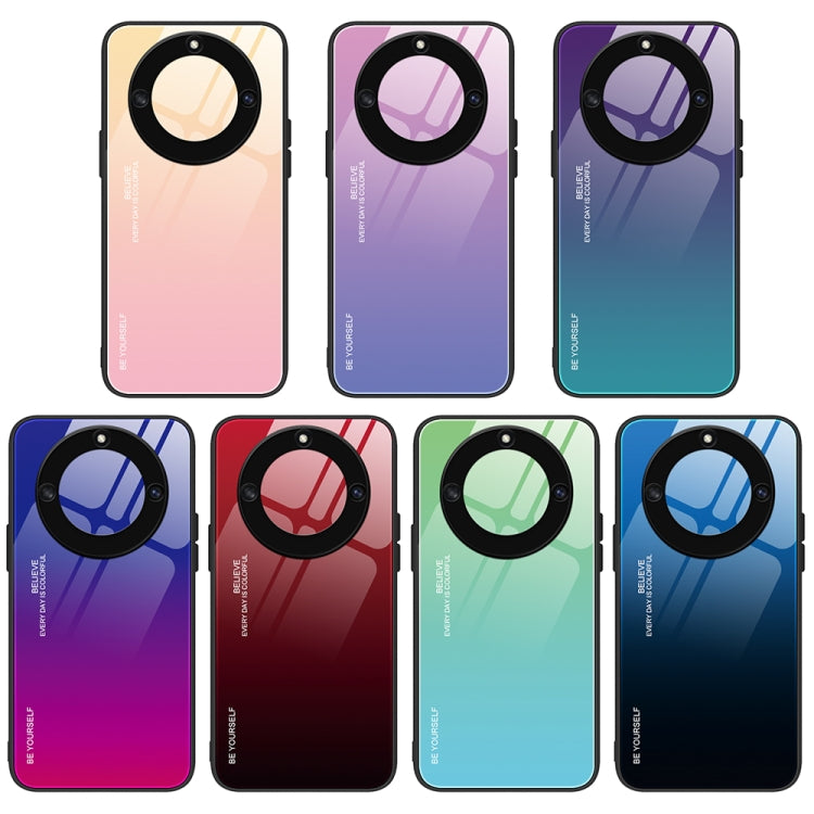 For Honor X40 Gradient Color Glass Phone Case