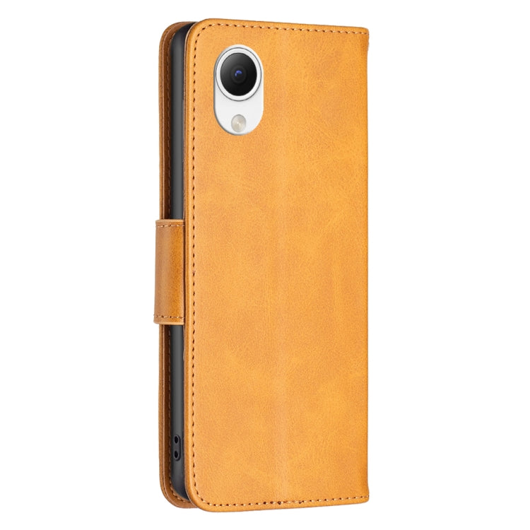 For Samsung Galaxy A23e 5G Lambskin Texture Pure Color Flip Leather Phone Case