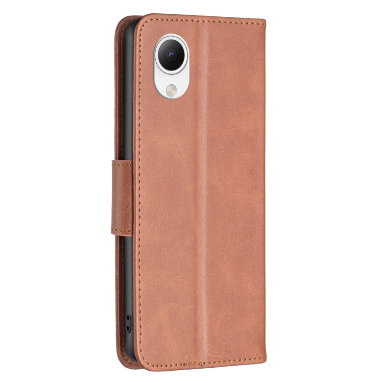 For Samsung Galaxy A23e 5G Lambskin Texture Pure Color Flip Leather Phone Case