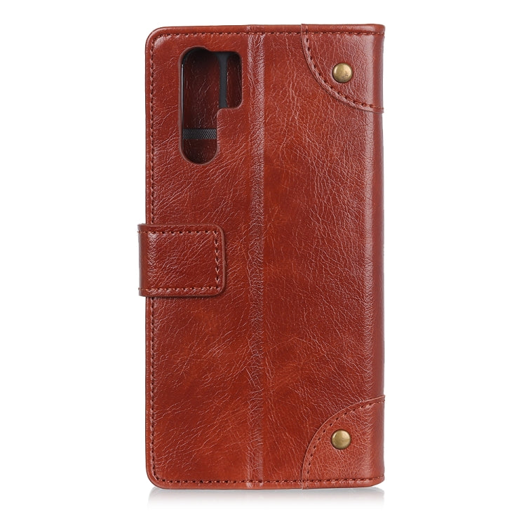 For Huawei Nova 7 SE / P40 LITE 5G Copper Buckle Nappa Texture Horizontal Flip Leather Case with Holder & Card Slots & Wallet