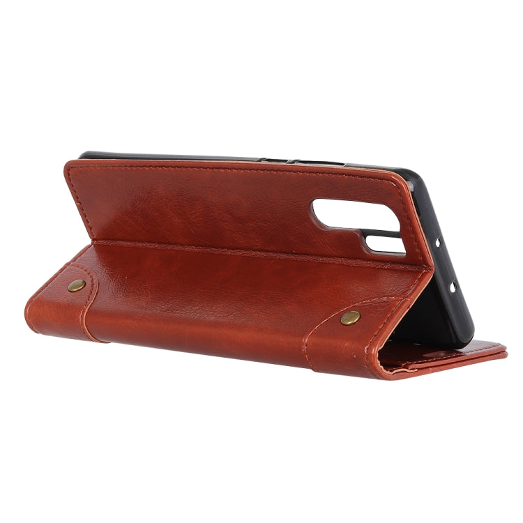 For Huawei Nova 7 SE / P40 LITE 5G Copper Buckle Nappa Texture Horizontal Flip Leather Case with Holder & Card Slots & Wallet