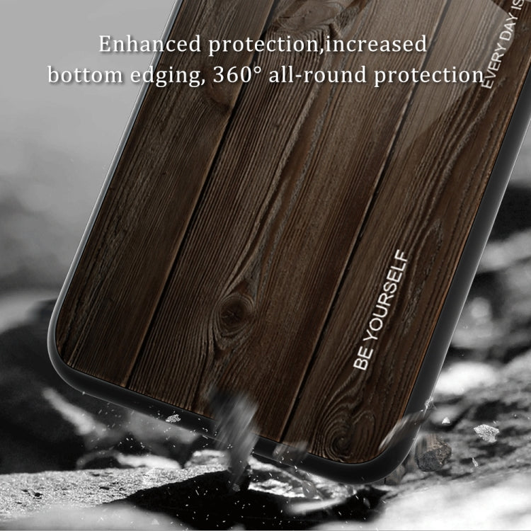 For Honor X40 Wood Grain Glass Phone Case