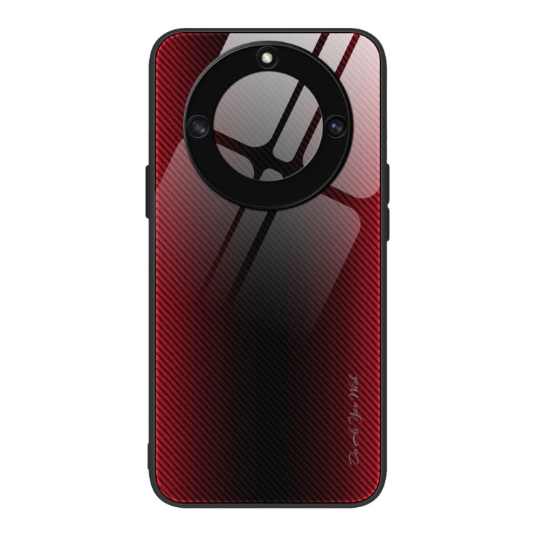 For Honor X40 Texture Gradient Glass TPU Phone Case