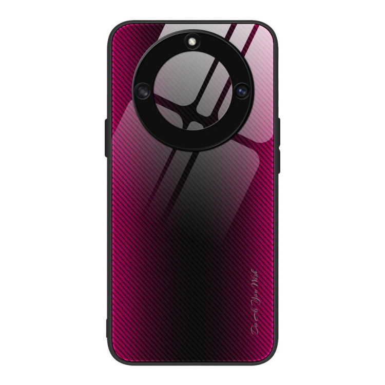 For Honor X40 Texture Gradient Glass TPU Phone Case