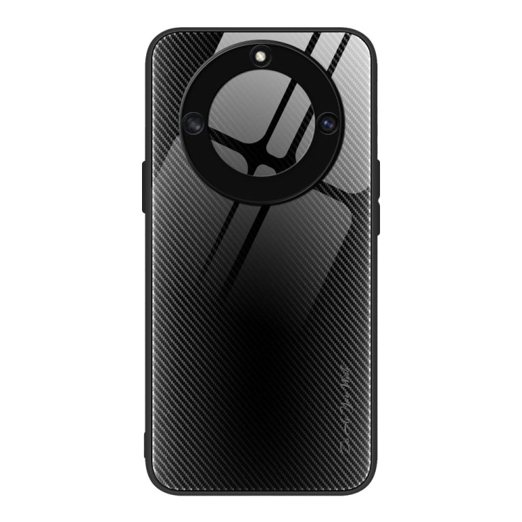 For Honor X40 Texture Gradient Glass TPU Phone Case