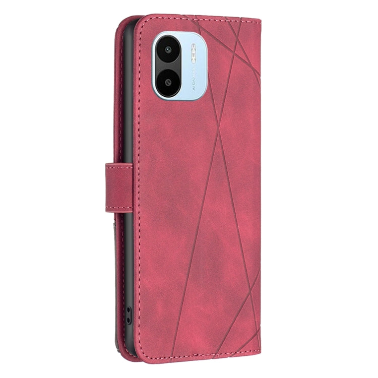 For Xiaomi Redmi A1 Magnetic Buckle Rhombus Texture Leather Phone Case