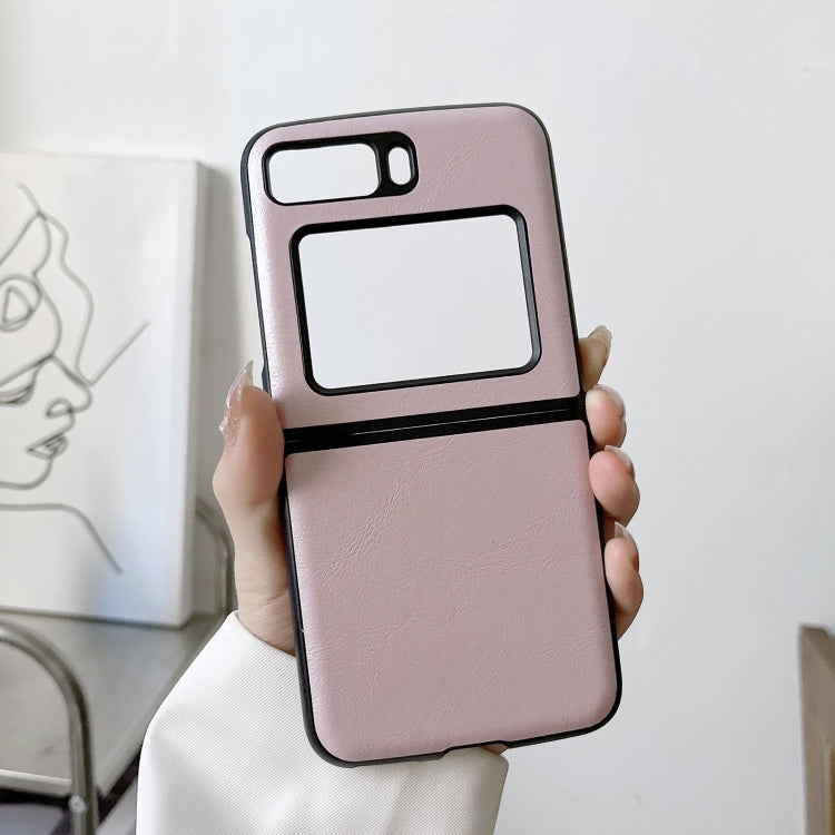 For Motorola Moto Razr 2022 Cowhide Texture PU Phone Case