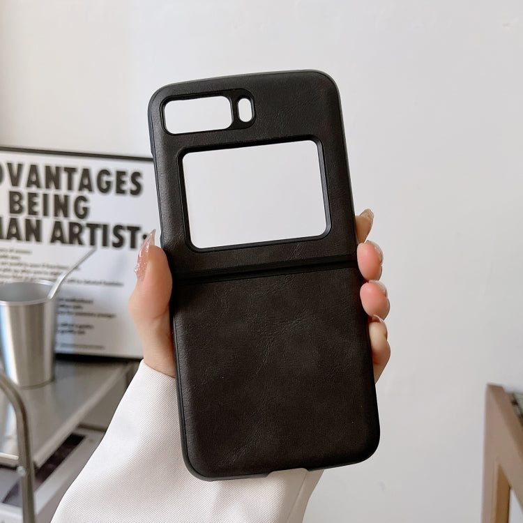 For Motorola Moto Razr 2022 Cowhide Texture PU Phone Case
