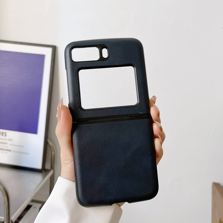 For Motorola Moto Razr 2022 Cowhide Texture PU Phone Case