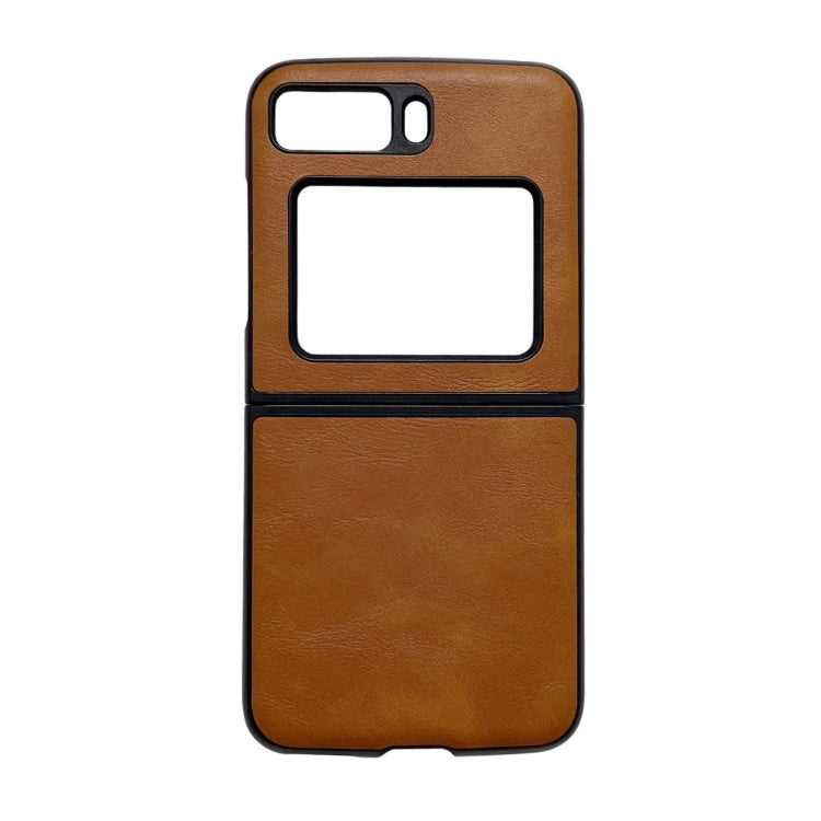 For Motorola Moto Razr 2022 Cowhide Texture PU Phone Case