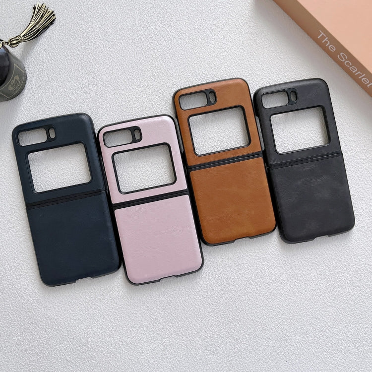 For Motorola Moto Razr 2022 Cowhide Texture PU Phone Case