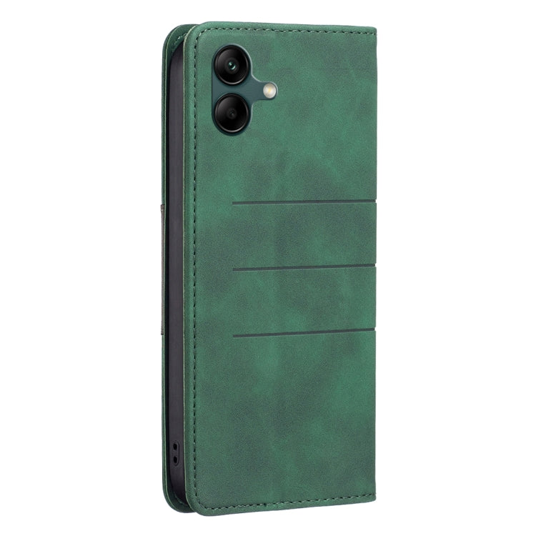 For Samsung Galaxy A04 4G BF10 Color Block Magnetic Flip Leather Phone Case
