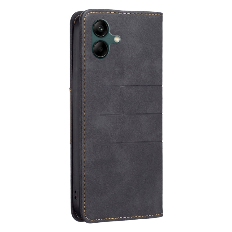 For Samsung Galaxy A04 4G BF10 Color Block Magnetic Flip Leather Phone Case