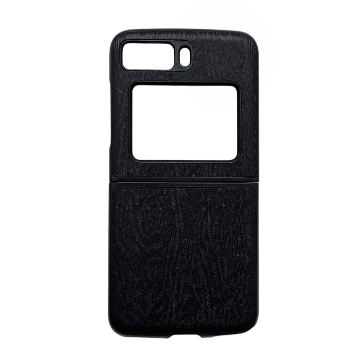 For Motorola Moto Razr 2022 Wood Texture PU Phone Case
