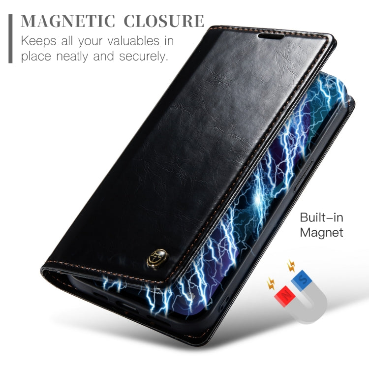 For iPhone 13 CaseMe 003 Crazy Horse Texture Leather Phone Case