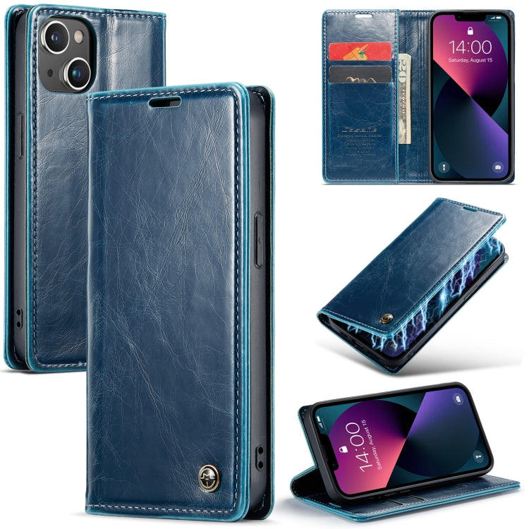 For iPhone 13 CaseMe 003 Crazy Horse Texture Leather Phone Case