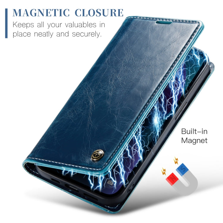 For iPhone 13 CaseMe 003 Crazy Horse Texture Leather Phone Case