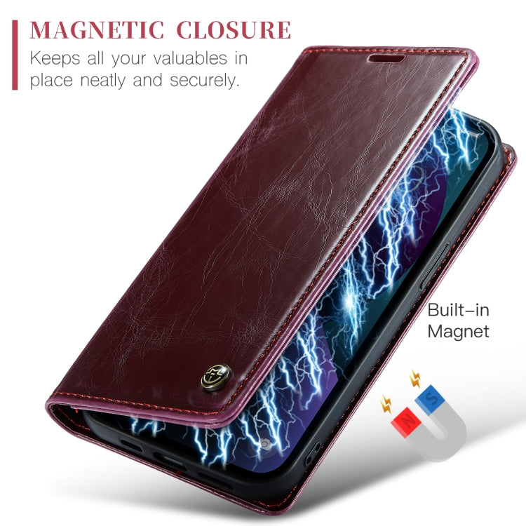 For iPhone 13 CaseMe 003 Crazy Horse Texture Leather Phone Case