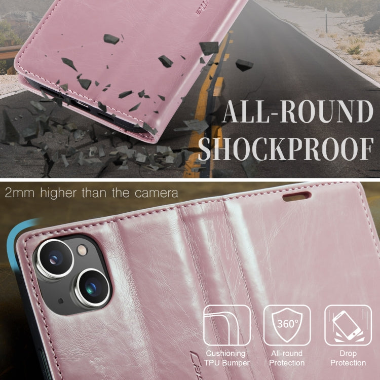 For iPhone 13 CaseMe 003 Crazy Horse Texture Leather Phone Case