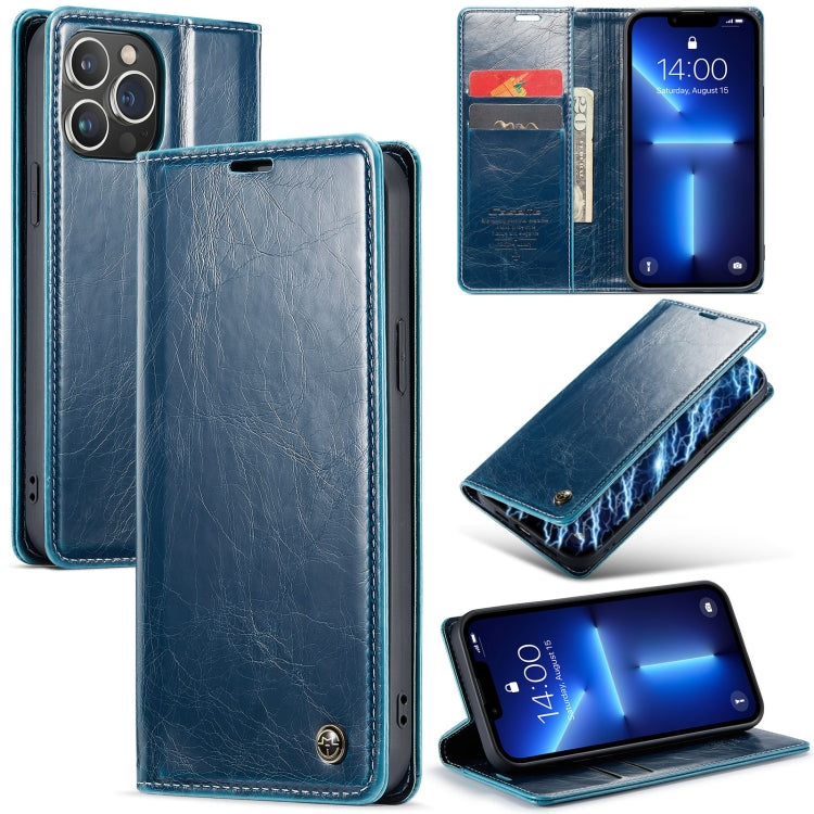 For iPhone 13 Pro CaseMe 003 Crazy Horse Texture Leather Phone Case