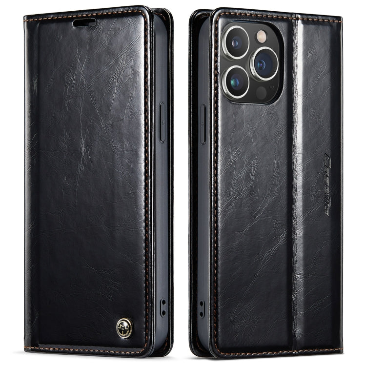 For iPhone 13 Pro Max CaseMe 003 Crazy Horse Texture Leather Phone Case