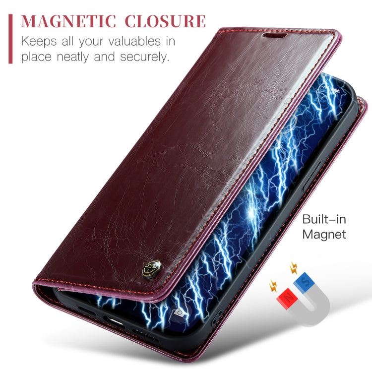 For iPhone 13 Pro Max CaseMe 003 Crazy Horse Texture Leather Phone Case