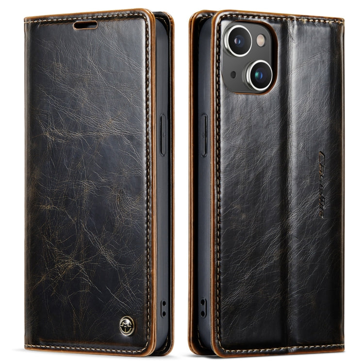 For iPhone 14 CaseMe 003 Crazy Horse Texture Leather Phone Case