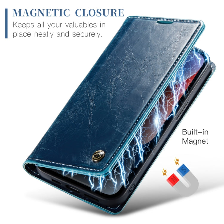 For iPhone 14 CaseMe 003 Crazy Horse Texture Leather Phone Case