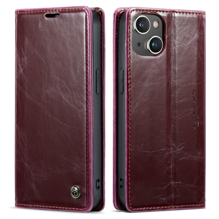 For iPhone 14 CaseMe 003 Crazy Horse Texture Leather Phone Case