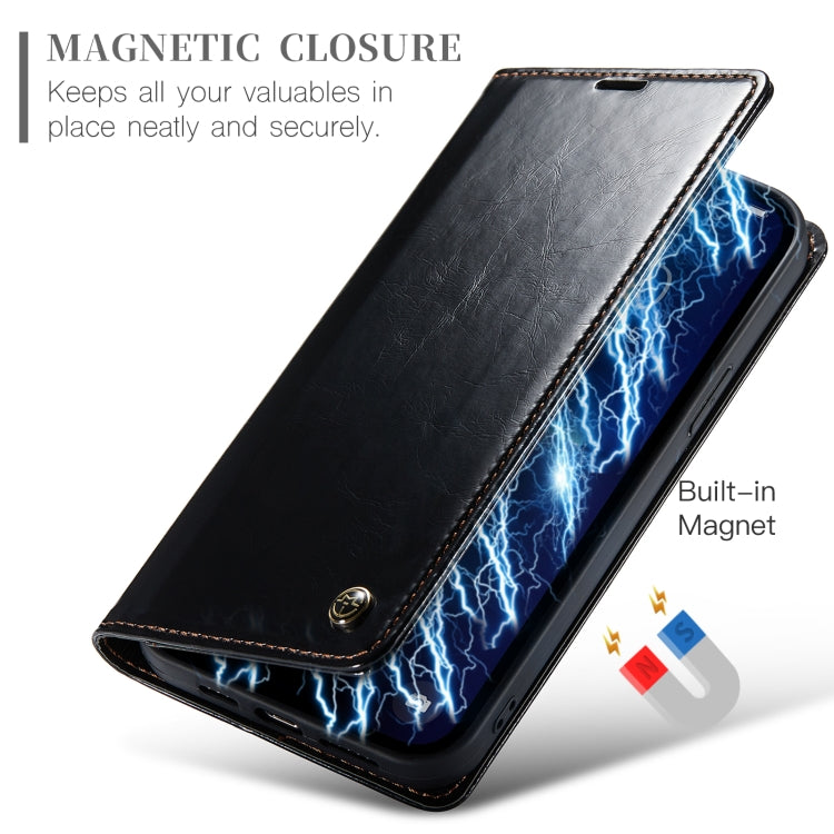 For iPhone 14 Pro CaseMe 003 Crazy Horse Texture Leather Phone Case