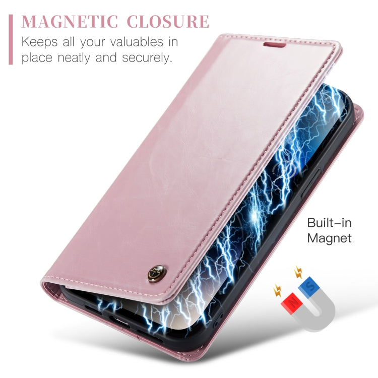 For iPhone 14 Pro Max CaseMe 003 Crazy Horse Texture Leather Phone Case