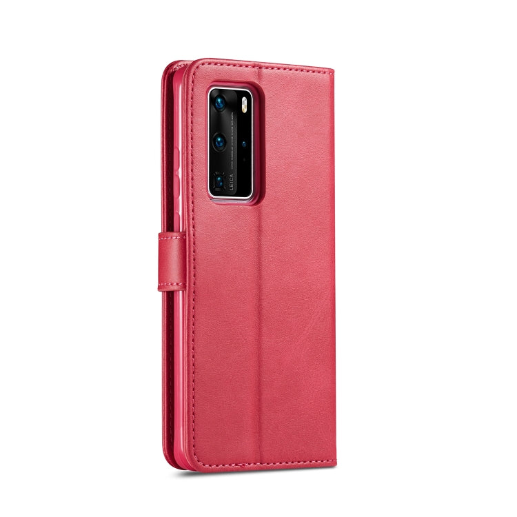 For Huawei P40 LC.IMEEKE Calf Texture Horizontal Flip Leather Case, with Holder & Card Slots & Wallet & Photo Frame