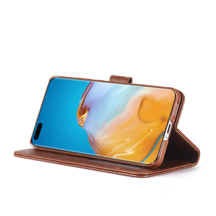 For Huawei P40 LC.IMEEKE Calf Texture Horizontal Flip Leather Case, with Holder & Card Slots & Wallet & Photo Frame