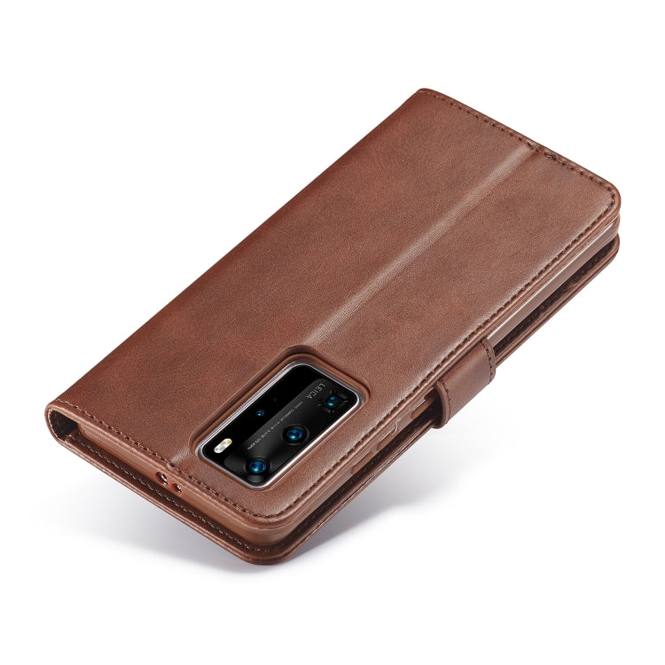 For Huawei P40 LC.IMEEKE Calf Texture Horizontal Flip Leather Case, with Holder & Card Slots & Wallet & Photo Frame